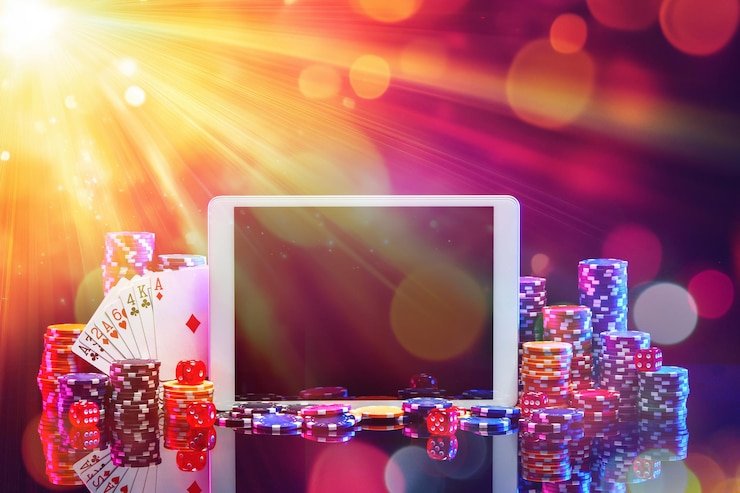 Featured games dashboard showing multiple game tiles and live table indicators